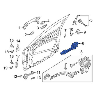 Kia OE - Front Left Exterior Door Handle Base