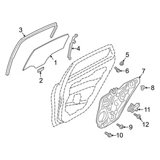 Kia OE - Rear Door - Glass & Hardware