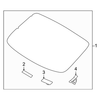 Kia OE - Back Glass - Glass