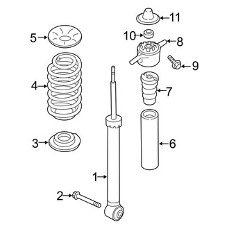 Kia OE - Rear Suspension - Shocks & Components (Torsion Beam Axle)