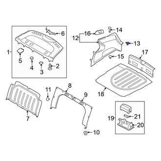 Kia OE - Trunk Trim Scuff Plate Clip