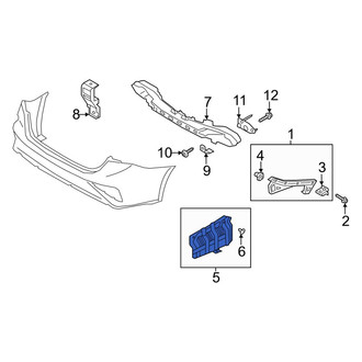 Kia OE - Rear Right Lower Bumper Cover Support Rail