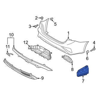 Kia OE - Rear Left Bumper Cover Spacer Panel