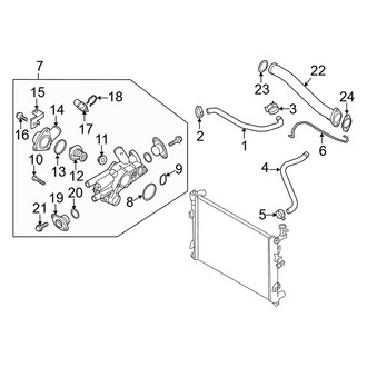 Kia OE - Cooling - Hoses & Lines (2.0L)