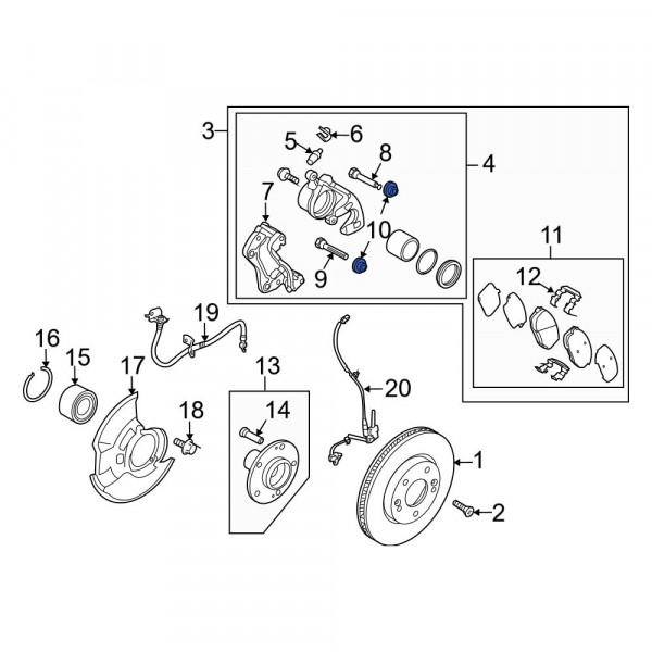 ACDelco Rear Disc Brake Caliper Bolt Kit - Professional Grade, Includes Pins & Bolts