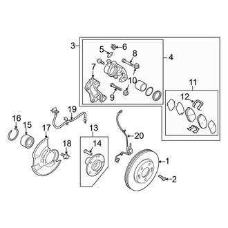Kia OE - Front Suspension - Brake Components