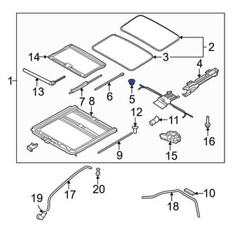 Kia OE - Sunroof Guide Jaw Nut