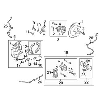 Kia OE - Rear Suspension - Brake Components