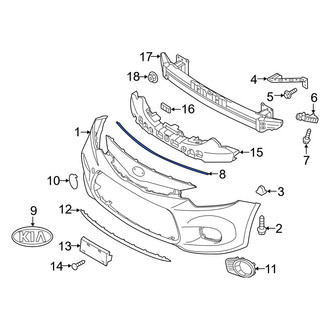 Kia OE - Front Bumper Cover Spacer Panel