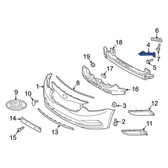 Kia OE - Left Upper Bumper Cover Bracket