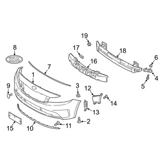 Kia OE - Front Bumper & Grille - Bumper & Components (EX / LX)