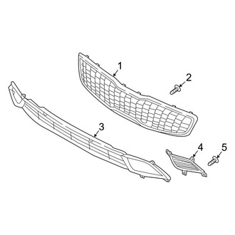 Kia OE - Front Bumper & Grille - Grille & Components (EX / LX)