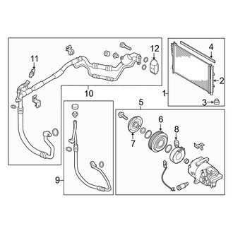 Kia OE - Air Conditioner & Heater - Condenser, Compressor & Lines (2.0L)