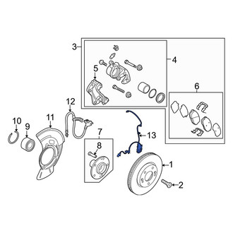 Kia OE - Front Right ABS Wheel Speed Sensor