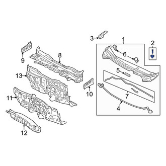 Kia OE - Cowl Cover Clip