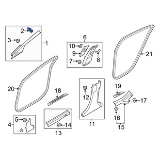 Kia OE - Body A-Pillar Trim Panel Clip