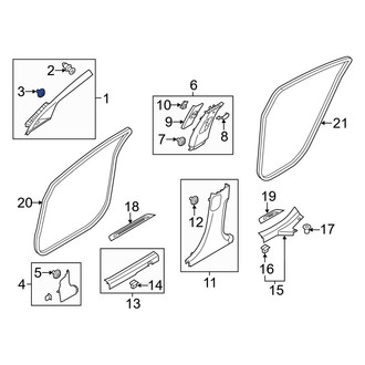 Kia OE - Body A-Pillar Trim Panel Clip