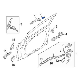 Kia OE - Front Left Outer Exterior Door Handle Cover
