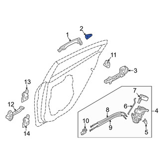 Kia OE - Front Right Exterior Door Handle Cover