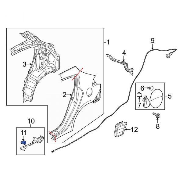 Fuel Door Release Handle