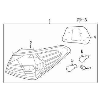 Kia OE - Rear Lamps - Combination Lamps (W/O LED), (EX / SX)