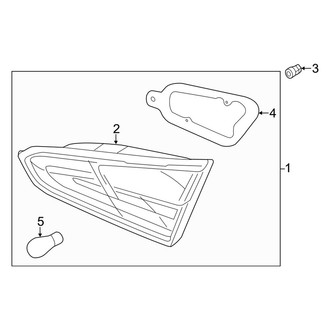 Kia OE - Rear Lamps - Backup Lamps (W/O LED), (EX / SX)