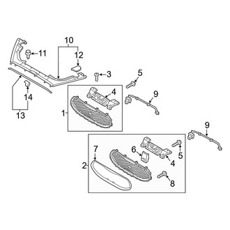 Kia OE - Front Bumper & Grille - Grille & Components