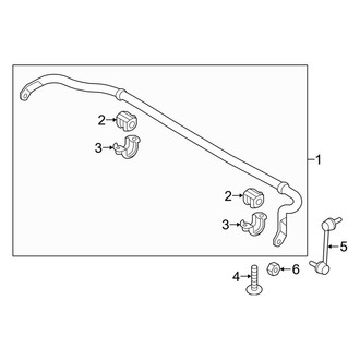 Kia OE - Front Suspension - Stabilizer Bar & Components (V6 Luxury / V6 Premium / V8 Luxury)