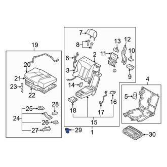 Kia OE - Seat Cushion Foam Grommet