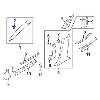 Kia OE - Body A-Pillar Trim Panel Clip