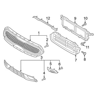 Kia OE - Front Bumper & Grille - Grille & Components (EX / FE / LX / Touring / Touring Launch Edition)