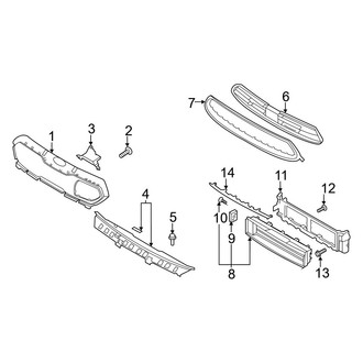 Kia OE - Front Bumper & Grille - Grille & Components (EX / EX Premium)
