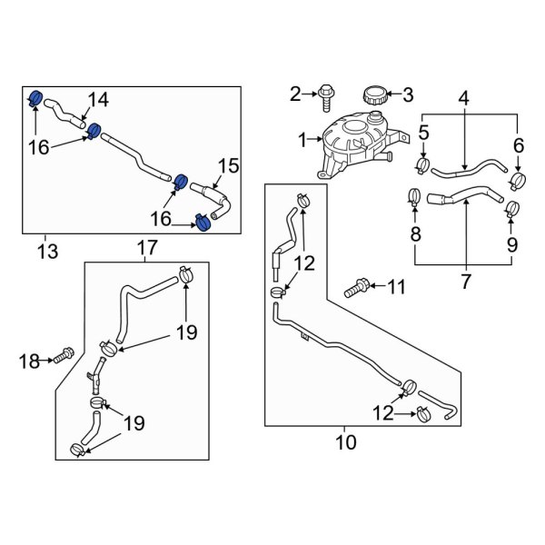 Engine Coolant Reservoir Hose Clamp