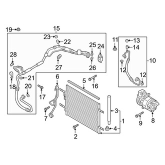 Kia OE - Air Conditioner & Heater - Condenser, Compressor & Lines (EX / FE / LX / Touring / Touring Launch Edition)