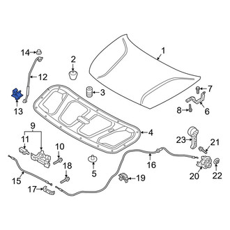 Kia OE - Hood Prop Rod Clip