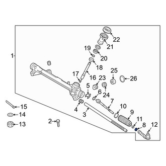 Kia OE - Inner Steering Tie Rod Nut