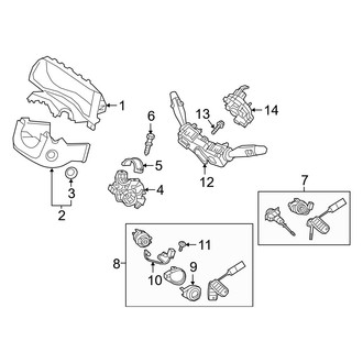 Kia OE - Steering Column - Shroud, Switches & Levers (EX / FE / LX / Touring / Touring Launch Edition)