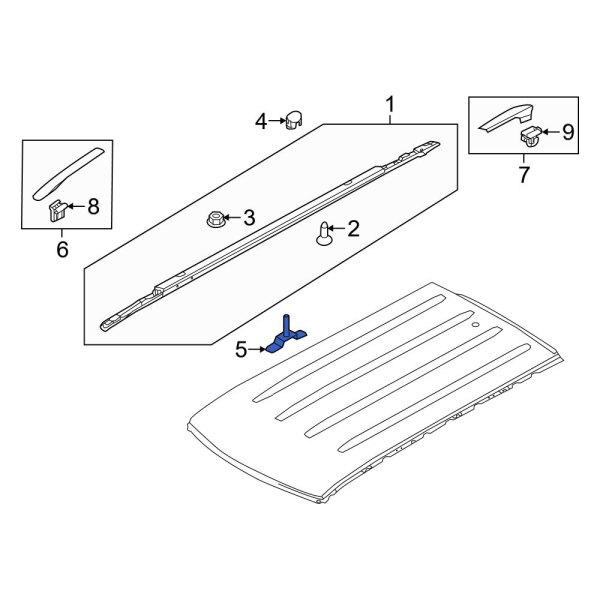 Roof Luggage Carrier Side Rail Bracket