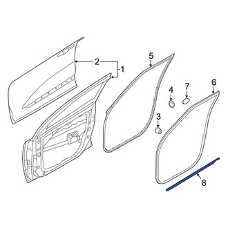 Kia OE - Front Right Door Belt Molding