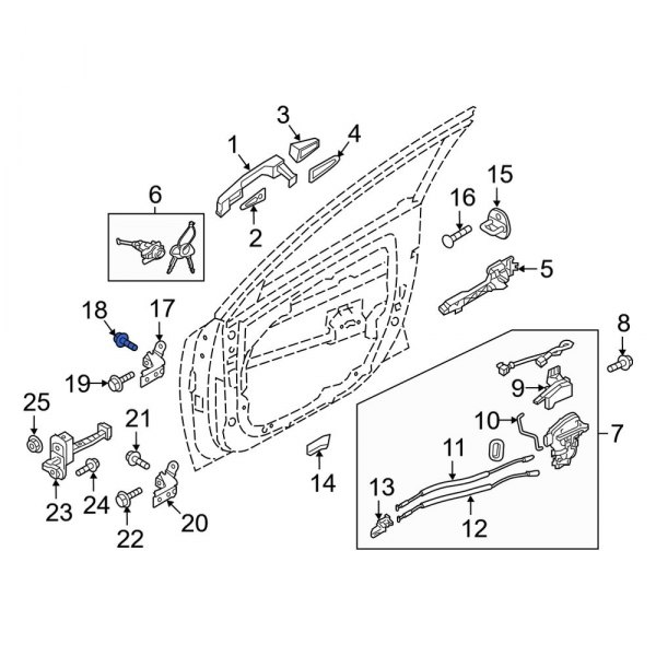 Door Hinge Bolt