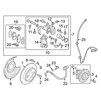 Kia OE - Rear Suspension - Brake Components (EX / EX Premium)
