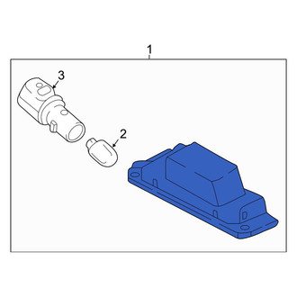 Kia OE - Rear Left License Plate Light Assembly