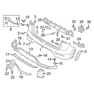 Kia OE - Rear Bumper - Bumper & Components (EX / FE / LX / Touring / Touring Launch Edition)