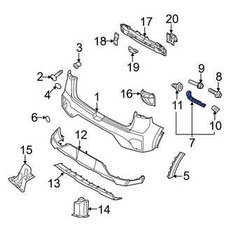 Kia OE - Rear Right Bumper Cover Bracket