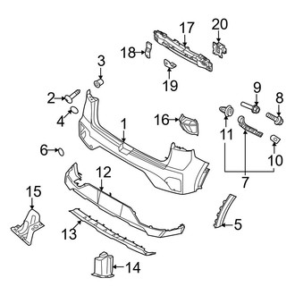 Kia OE - Rear Bumper - Bumper & Components (EX Premium / LX / LXS / Plug-In Hybrid EX / Plug-In Hybrid EX Premium / Touring / Touring Special Edition)