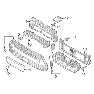 Kia OE - Front Bumper & Grille - Grille & Components (EX / EX Touring / LX / Plug-In Hybrid EX / Plug-In Hybrid SX Touring / SX / SX Touring)