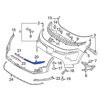 Kia OE - Front Right Upper Bumper Trim
