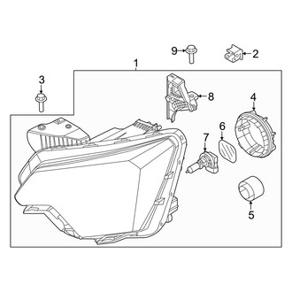 Kia OE - Front Lamps - Headlamp Components (Halogen)