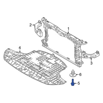 Kia OE - Radiator Support Splash Shield Bolt