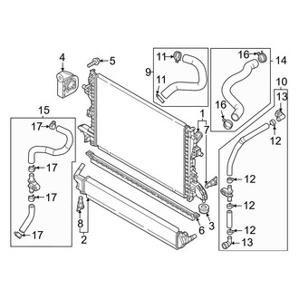 Kia OE - Cooling - Radiator & Components (Radiator & Mounting), (EX / EX Touring / LX / Plug-In Hybrid EX / Plug-In Hybrid SX Touring / SX / SX Touring)